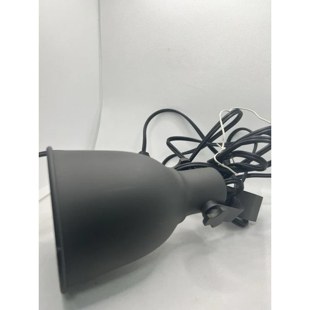 IKEA HEKTAR Small Dark Gray Wall Lamp Clamp clip with bulb